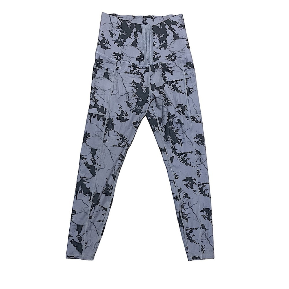 Tie Dye Leggings black gray highwaist Corset Tummy Control Slimming Fitness